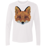 T-Shirts White / S Fox Portrait Men's Premium Long Sleeve