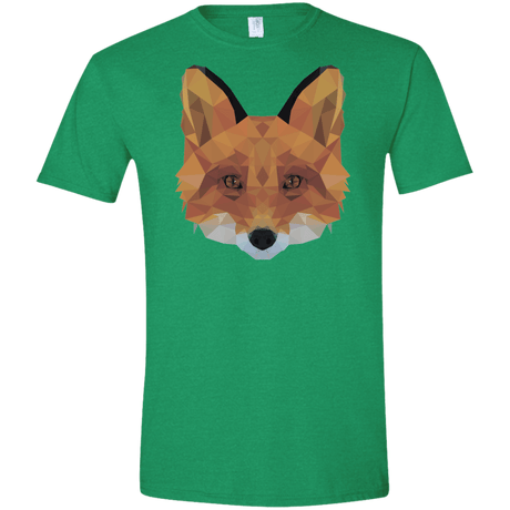T-Shirts Heather Irish Green / S Fox Portrait Men's Semi-Fitted Softstyle