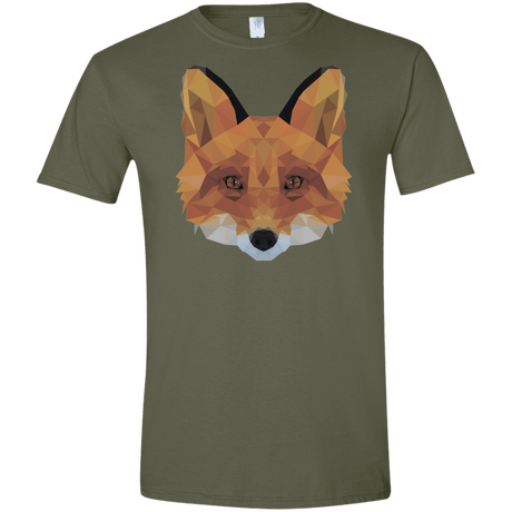 T-Shirts Military Green / S Fox Portrait Men's Semi-Fitted Softstyle