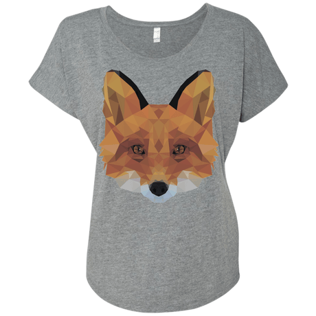 T-Shirts Premium Heather / X-Small Fox Portrait Triblend Dolman Sleeve
