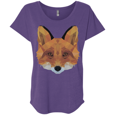 T-Shirts Purple Rush / X-Small Fox Portrait Triblend Dolman Sleeve