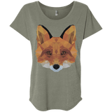 T-Shirts Venetian Grey / X-Small Fox Portrait Triblend Dolman Sleeve