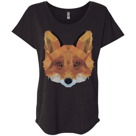T-Shirts Vintage Black / X-Small Fox Portrait Triblend Dolman Sleeve