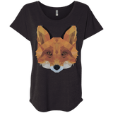 T-Shirts Vintage Black / X-Small Fox Portrait Triblend Dolman Sleeve