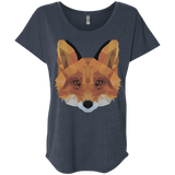 T-Shirts Vintage Navy / X-Small Fox Portrait Triblend Dolman Sleeve