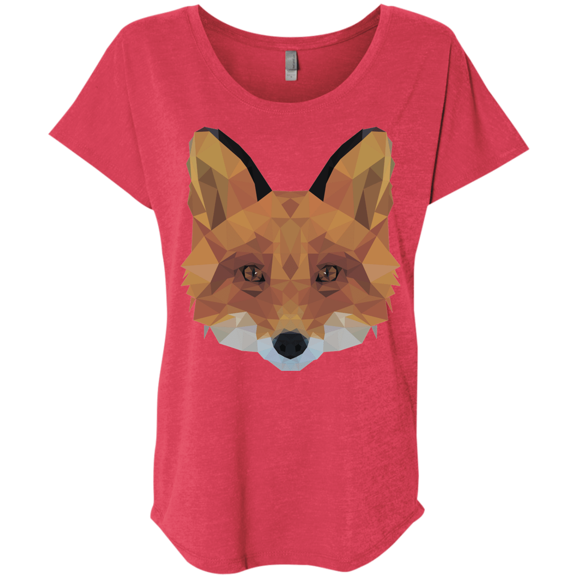 T-Shirts Vintage Red / X-Small Fox Portrait Triblend Dolman Sleeve