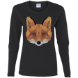 T-Shirts Black / S Fox Portrait Women's Long Sleeve T-Shirt