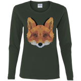 T-Shirts Forest / S Fox Portrait Women's Long Sleeve T-Shirt