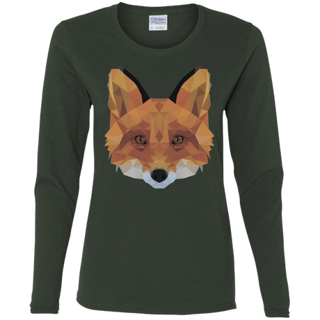 T-Shirts Forest / S Fox Portrait Women's Long Sleeve T-Shirt