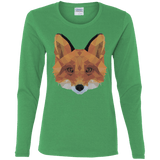 T-Shirts Irish Green / S Fox Portrait Women's Long Sleeve T-Shirt