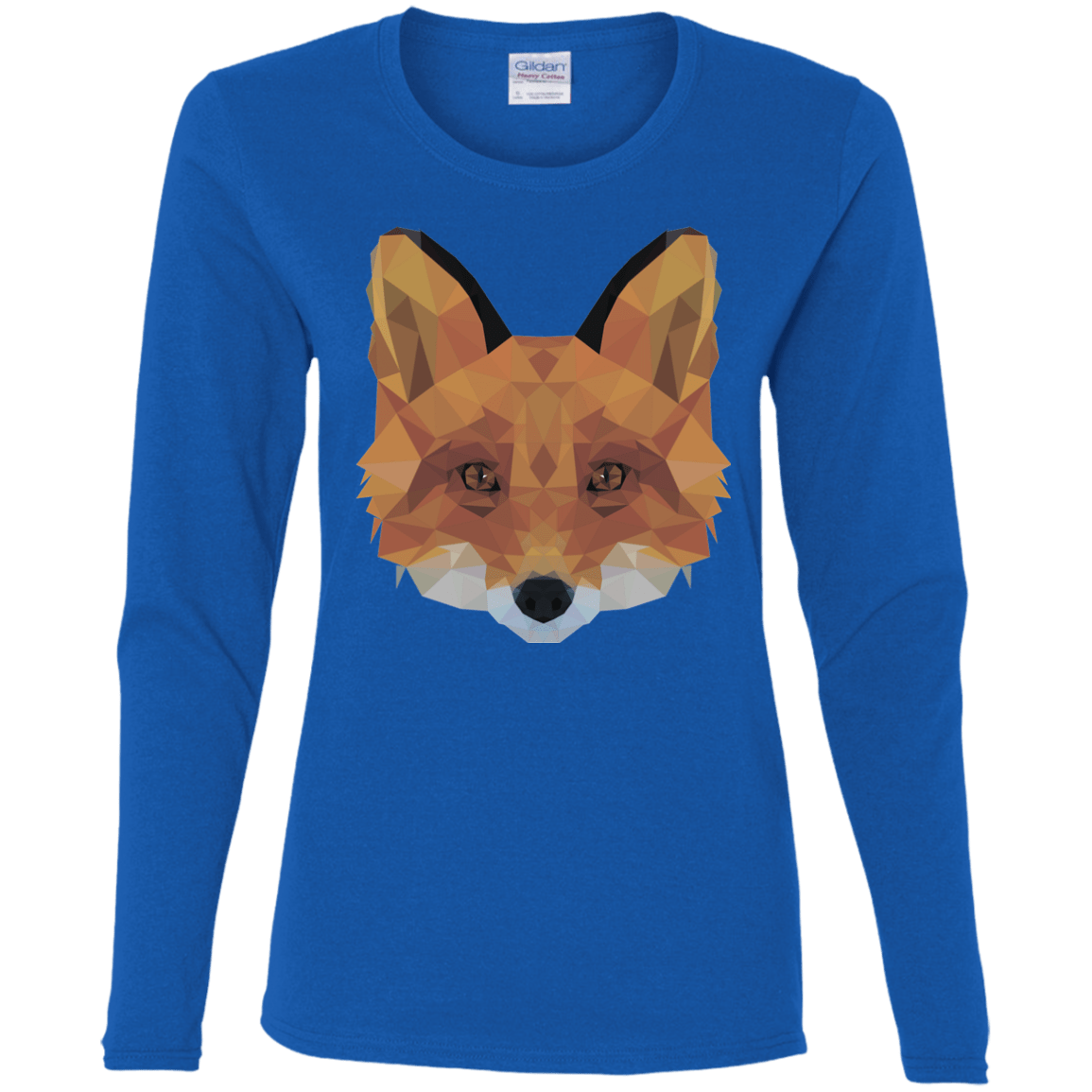 T-Shirts Royal / S Fox Portrait Women's Long Sleeve T-Shirt