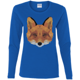 T-Shirts Royal / S Fox Portrait Women's Long Sleeve T-Shirt