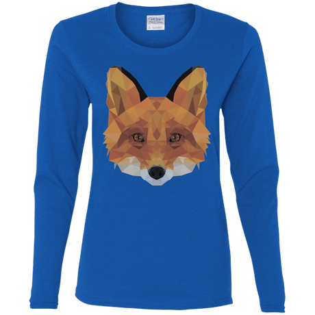 T-Shirts Royal / S Fox Portrait Women's Long Sleeve T-Shirt