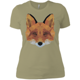 T-Shirts Light Olive / X-Small Fox Portrait Women's Premium T-Shirt