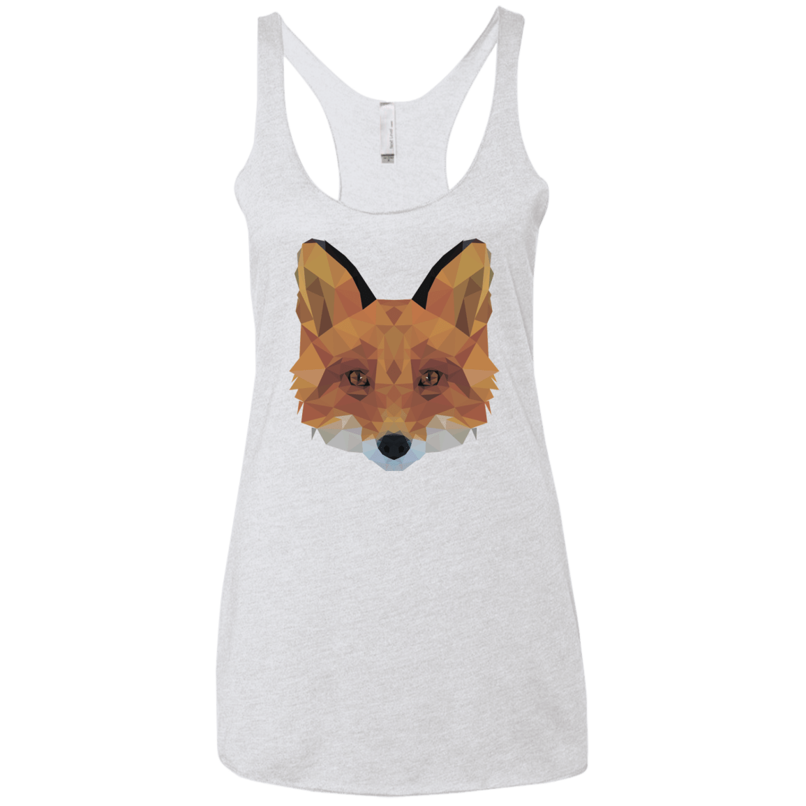 T-Shirts Heather White / X-Small Fox Portrait Women's Triblend Racerback Tank