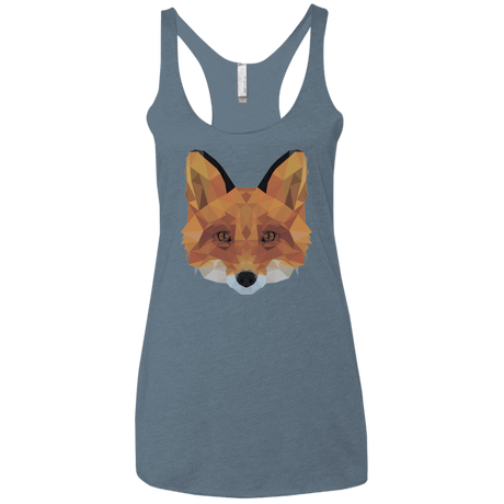 T-Shirts Indigo / X-Small Fox Portrait Women's Triblend Racerback Tank