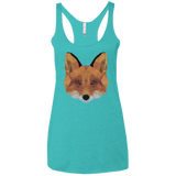 T-Shirts Tahiti Blue / X-Small Fox Portrait Women's Triblend Racerback Tank
