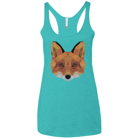 T-Shirts Tahiti Blue / X-Small Fox Portrait Women's Triblend Racerback Tank
