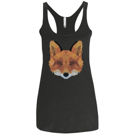 T-Shirts Vintage Black / X-Small Fox Portrait Women's Triblend Racerback Tank