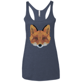 T-Shirts Vintage Navy / X-Small Fox Portrait Women's Triblend Racerback Tank