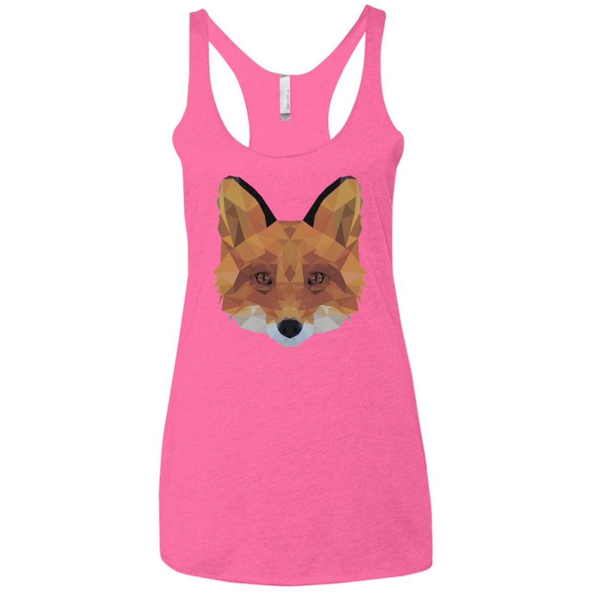 T-Shirts Vintage Pink / X-Small Fox Portrait Women's Triblend Racerback Tank