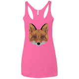 T-Shirts Vintage Pink / X-Small Fox Portrait Women's Triblend Racerback Tank