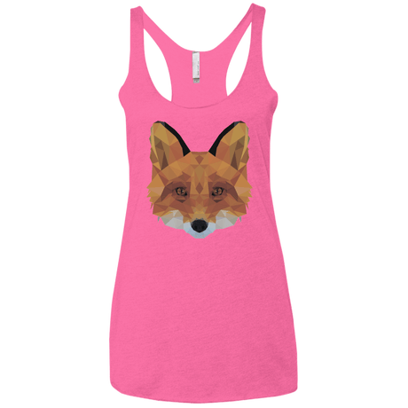 T-Shirts Vintage Pink / X-Small Fox Portrait Women's Triblend Racerback Tank