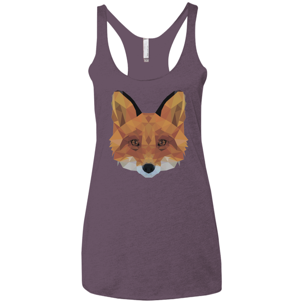 T-Shirts Vintage Purple / X-Small Fox Portrait Women's Triblend Racerback Tank