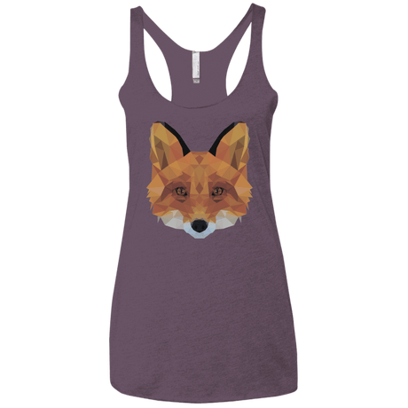 T-Shirts Vintage Purple / X-Small Fox Portrait Women's Triblend Racerback Tank
