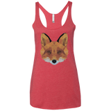 T-Shirts Vintage Red / X-Small Fox Portrait Women's Triblend Racerback Tank