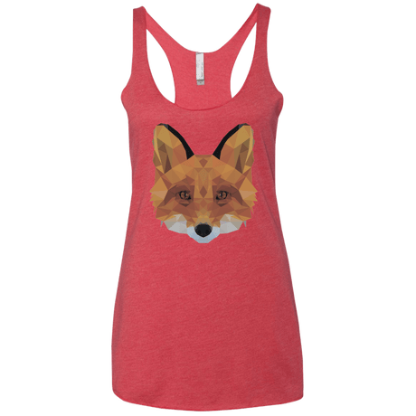 T-Shirts Vintage Red / X-Small Fox Portrait Women's Triblend Racerback Tank