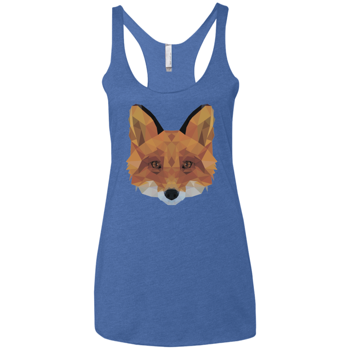 T-Shirts Vintage Royal / X-Small Fox Portrait Women's Triblend Racerback Tank
