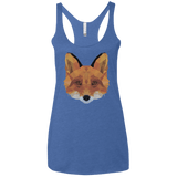 T-Shirts Vintage Royal / X-Small Fox Portrait Women's Triblend Racerback Tank