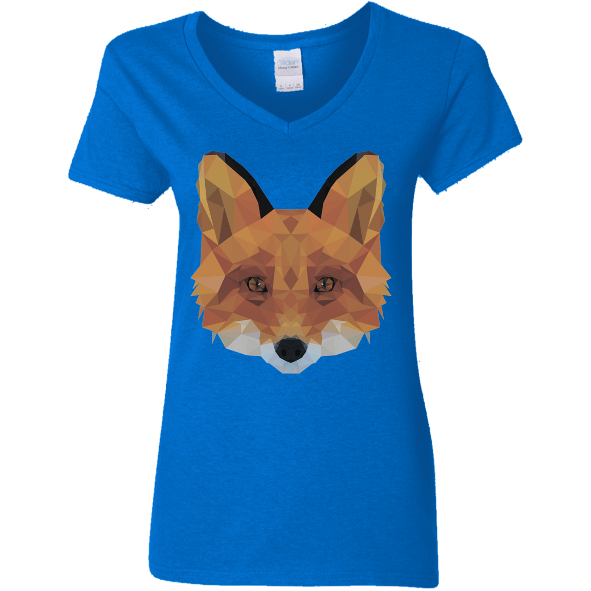 T-Shirts Royal / S Fox Portrait Women's V-Neck T-Shirt