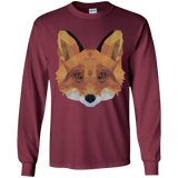 T-Shirts Maroon / YS Fox Portrait Youth Long Sleeve T-Shirt