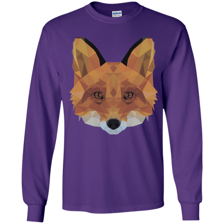 T-Shirts Purple / YS Fox Portrait Youth Long Sleeve T-Shirt