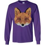 T-Shirts Purple / YS Fox Portrait Youth Long Sleeve T-Shirt