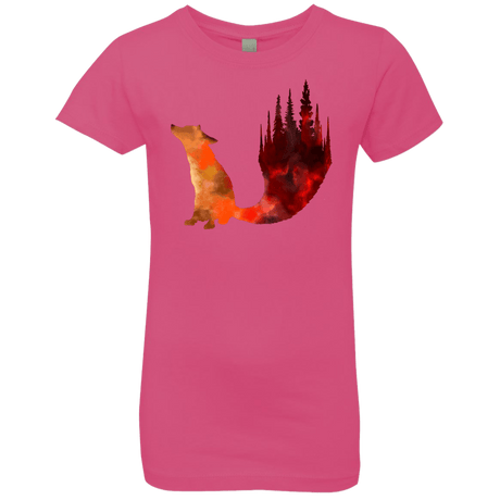 T-Shirts Hot Pink / YXS Fox Tail Girls Premium T-Shirt