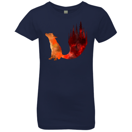 T-Shirts Midnight Navy / YXS Fox Tail Girls Premium T-Shirt