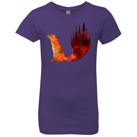 T-Shirts Purple Rush / YXS Fox Tail Girls Premium T-Shirt