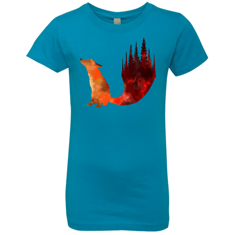 T-Shirts Turquoise / YXS Fox Tail Girls Premium T-Shirt