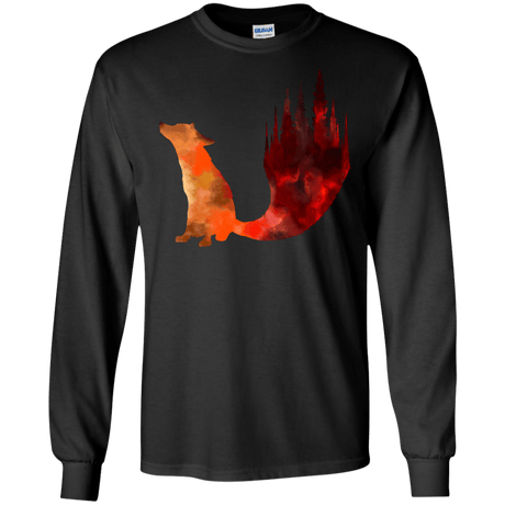 T-Shirts Black / S Fox Tail Men's Long Sleeve T-Shirt