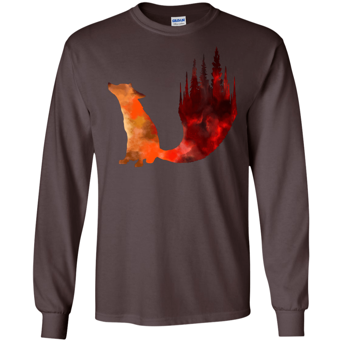 T-Shirts Dark Chocolate / S Fox Tail Men's Long Sleeve T-Shirt