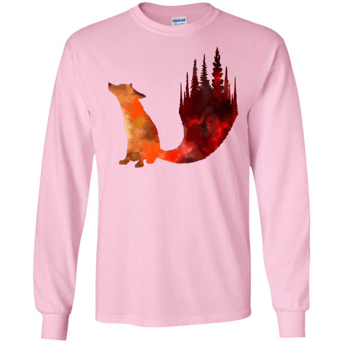 T-Shirts Light Pink / S Fox Tail Men's Long Sleeve T-Shirt