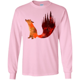 T-Shirts Light Pink / S Fox Tail Men's Long Sleeve T-Shirt