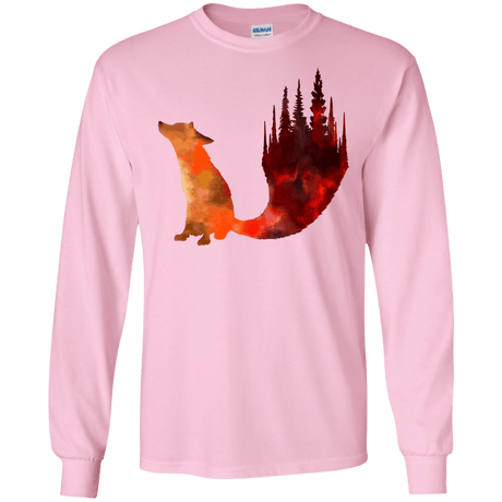 T-Shirts Light Pink / S Fox Tail Men's Long Sleeve T-Shirt