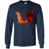 T-Shirts Navy / S Fox Tail Men's Long Sleeve T-Shirt