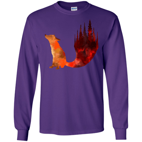 T-Shirts Purple / S Fox Tail Men's Long Sleeve T-Shirt