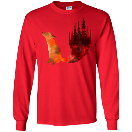 T-Shirts Red / S Fox Tail Men's Long Sleeve T-Shirt