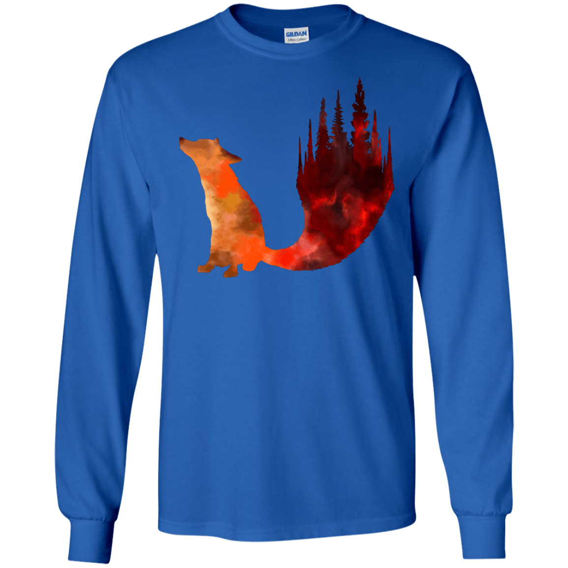 T-Shirts Royal / S Fox Tail Men's Long Sleeve T-Shirt